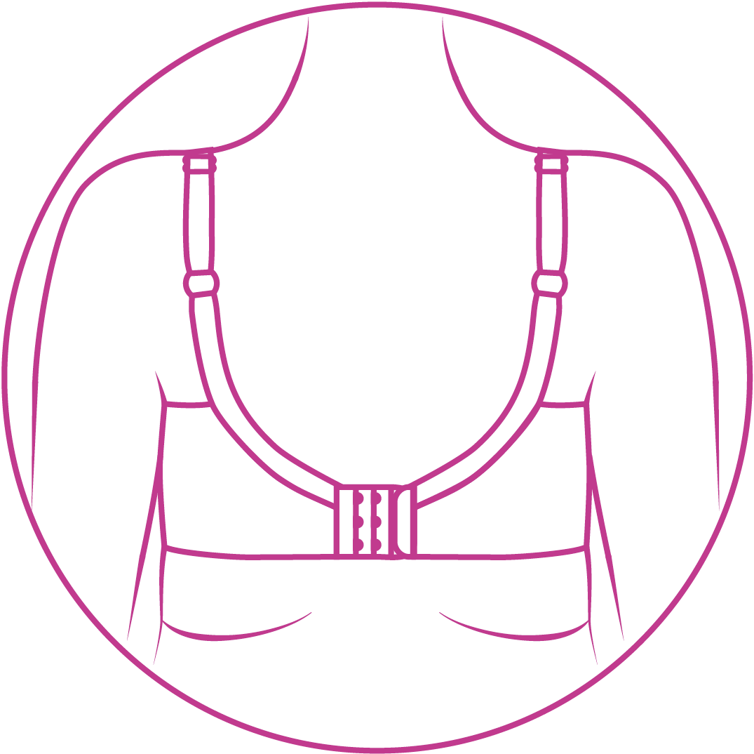 Illustration of a well-fitting bra band