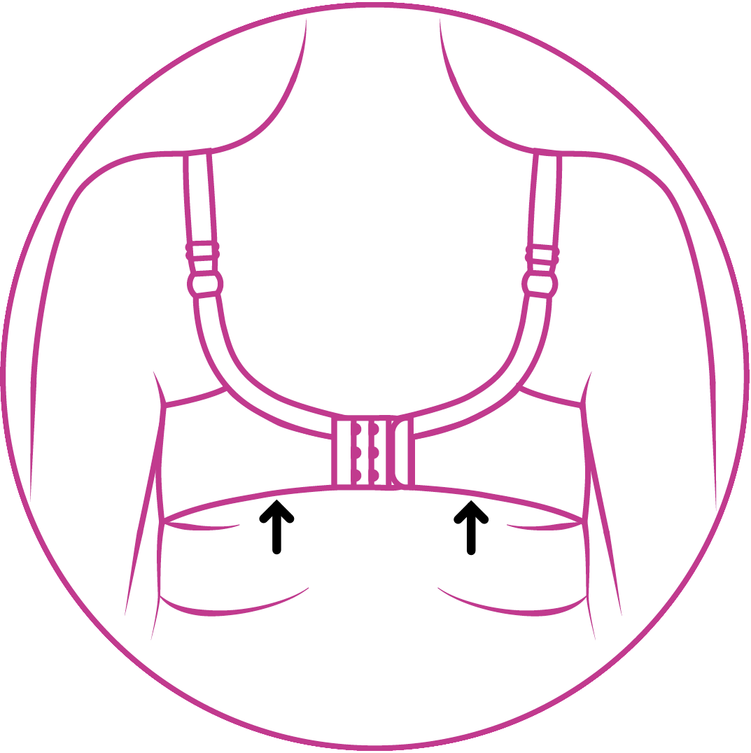Illustration of a loose bra band
